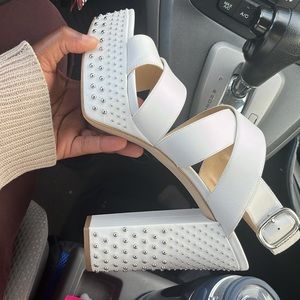 Michael by Michael Kors White Platform Sandal in style Mila